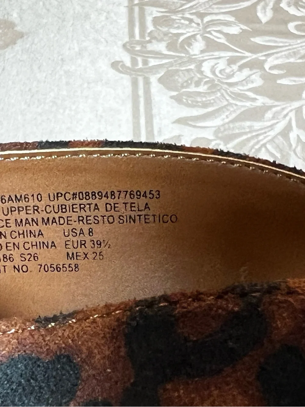 Leopard Print Size 8 & 10 Women's Pointed Mules with Gold Ring - Picture 7 of 15